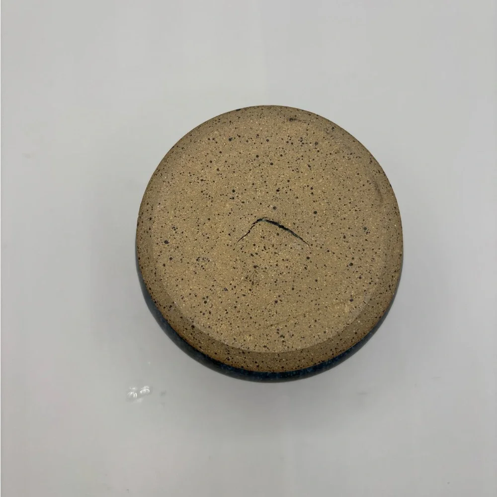 Glazed Blue Pottery Accent Vase or pencil holder